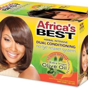 AFRICA'S BEST HERBAL INTENSE DUAL CONDITIONING NO-LYE RELAXER SYSTEM EXTRA VIRGIN OLIVE OIL NORMAL/REGULAR