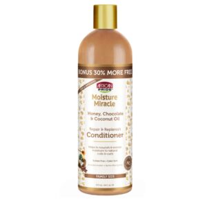 AFRICAN PRIDE MOISTURE MIRACLE HONEY, CHOCOLATE & COCONUT OIL REPAIR & REPLENISH CONDITIONER 473mL