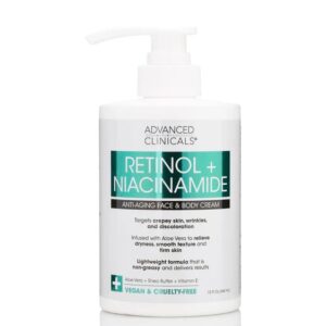 Advanced Clinicals Retinol + Niacinamide Firming Body Cream 425g – Crème Raffermissante au Rétinol et Niacinamide