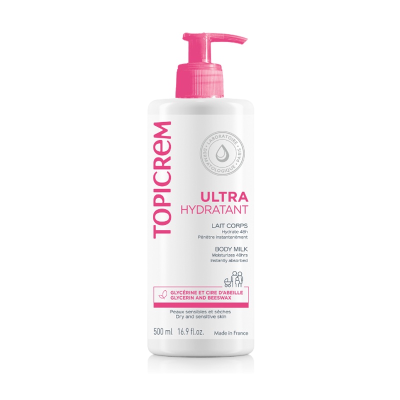 TOPICREM Ultra-Hydratant Lait Corps 500 ml – Lait Nourrissant Longue Durée