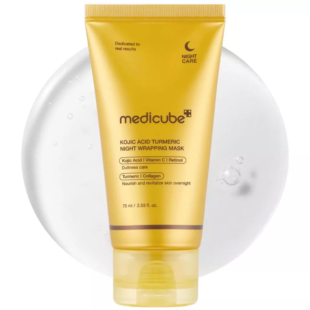 Medicube – Masque de nuit enveloppant à l’acide kojique et au curcuma 75 ml