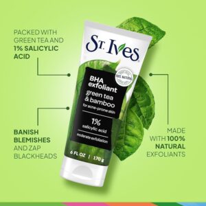 St Ives BHA Exfoliant Green tea & Bamboo For Acne Prone Skin 1% salicylic acid 170g
