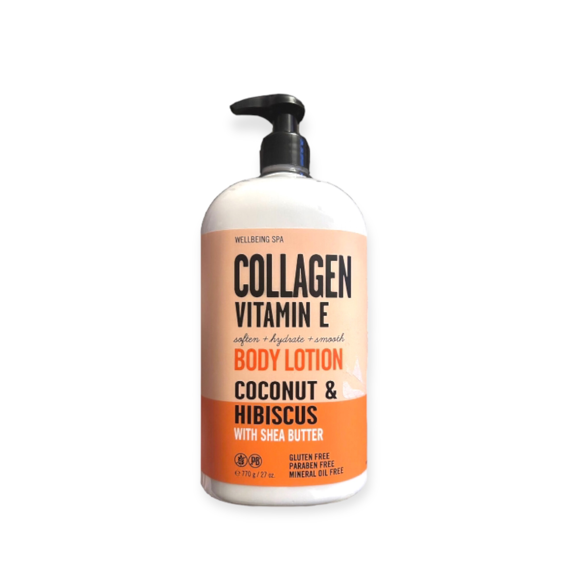 Wellbeing Spa Collagen Vitamin E Body Lotion Coconut & Hibiscus With Shea Butter 770g
