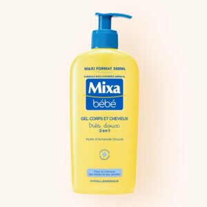 Mixa Bebe Gel Corps Cheveux Tres Doux 2 en 1 Huile d’Amande Douce 300ML