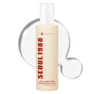 K-Secret Seoul 1988 Essence Snail Mucin 97% + Rice – Essence Éclat & Réparatrice 100ml