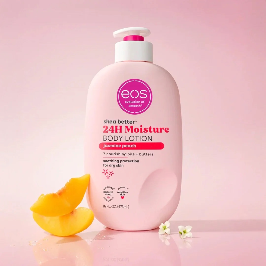EOS Shea Butter 24H Moisture Body Lotion Jasmine Peach – Lait Corporel Hydratant Intense 473ml – Image 2