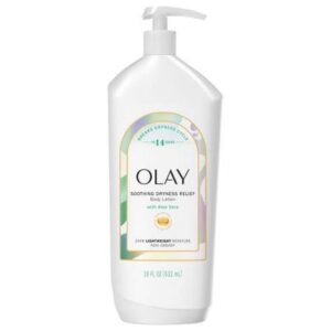 OLAY Soothing Dryness Relief Body Lotion with Aloe Vera – Lait Corporel Apaisant et Anti-Dessèchement 532ml