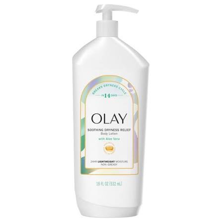 OLAY Soothing Dryness Relief Body Lotion with Aloe Vera – Lait Corporel Apaisant et Anti-Dessèchement 532ml