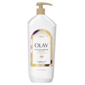 OLAY Ultra Rich Moisture Body Lotion with Shea Butter – Lait Corporel Nutrition Intense au Beurre de Karité 532ml