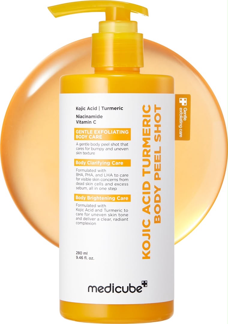 Medicube – Body Peel Shot Éclaircissant Curcuma & Acide Kojique 280ml