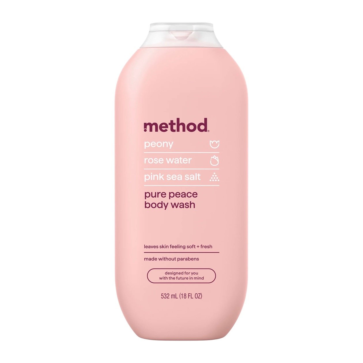 METHOD BODY PEONY ROSE WATER PINK SEA SALT BODY WASH 532ML