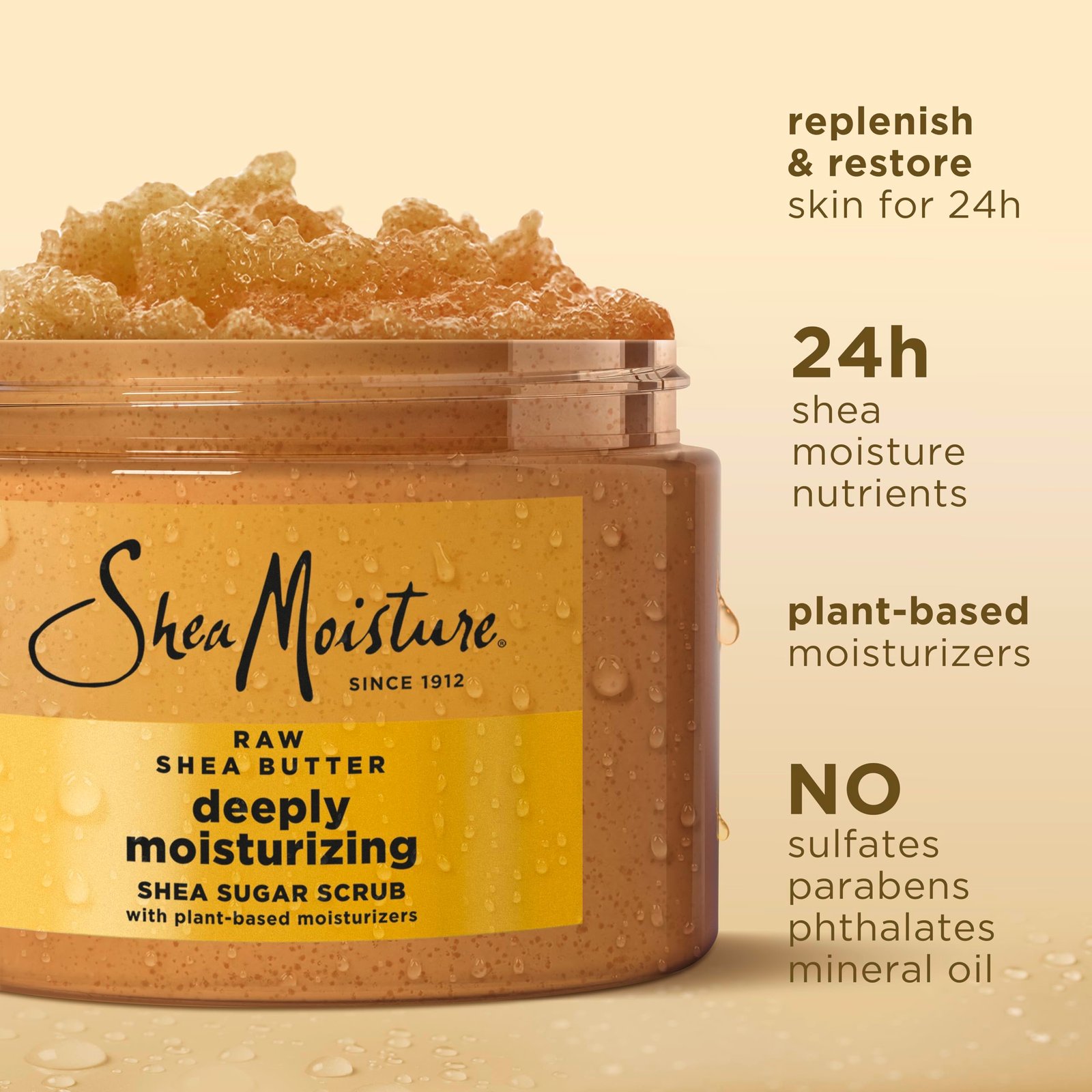 SHEA MOISTURE RAW SHE BUTTER DEEPLY MOISTURIZING SHE SUGAR SCRUB – Image 2